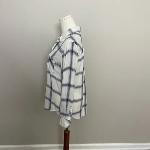 Rails Flannel Shirt Plaid Soft Lightweight Pocket Travel Fall White Blue Black