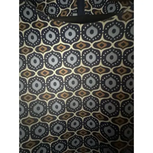 J. McLaughlin Womens Size M Navy White Geometric Print Sleeveless Sheath Dress