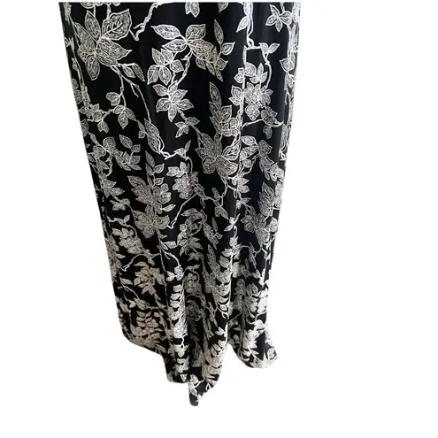 Ronni Nicole Floral Sparkly Maxi Dress Jersey Knit Holiday Special Occasion M/L
