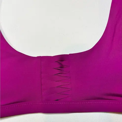 Athleta NWT  Adriata Bikini Top Swim Twist Braid Ruche Fuchsia Magenta XXS