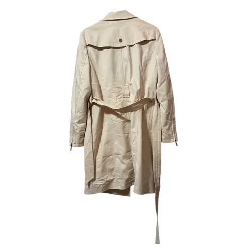 Morgan de Toi Women Size 44 Long Trench Coat Zipper Buttons Luxury Professional