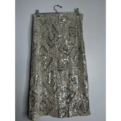 Skies Are Blue Sequin Knee Length Skirt - sz M -EUC