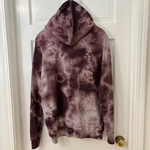 Michael Stars Tie Dye Hoodie Sweatshirt Plum Boho Hippie Festival Cozy Unisex S