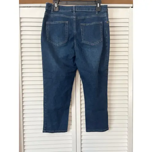 J Jill Womens Crop Jeans Stretch Denim Blue Size 10 Tried & True Fit