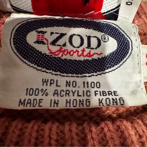 Izod Vintage Knit Short Sleeve Sweater Women's Large Mauve 80s Retro Preppy Pink - Image 5