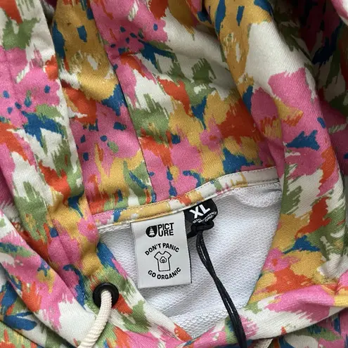 Title Nine Picture Organic Neris Crop Hoodie XL Cotton Astro print Baggy Gorpcore Outdoor