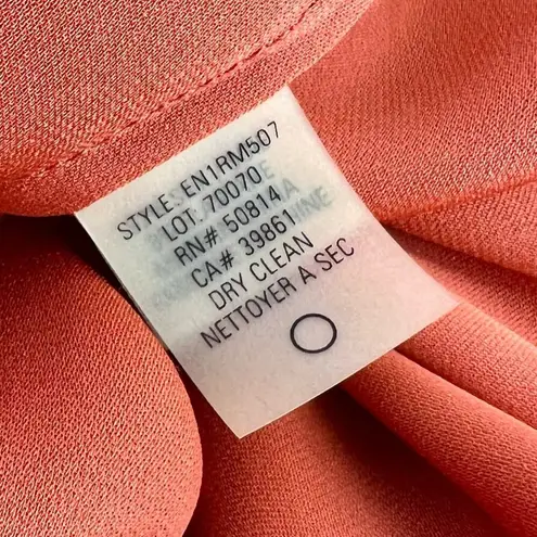 Elie Tahari Silk Tank with Wooden Detail Burnt Orange Small