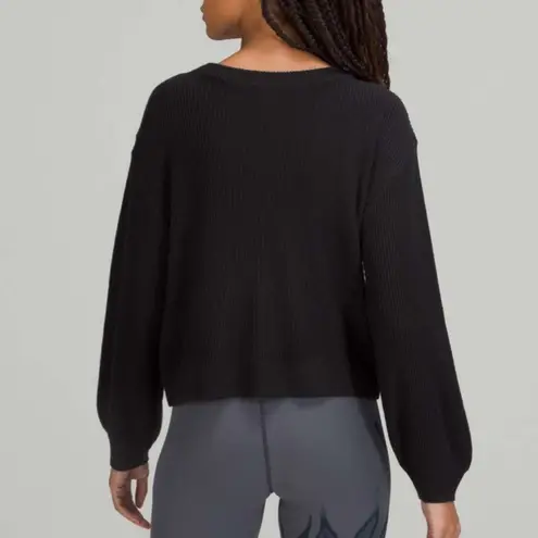 Lululemon  reversible crossover sweater black ribbed