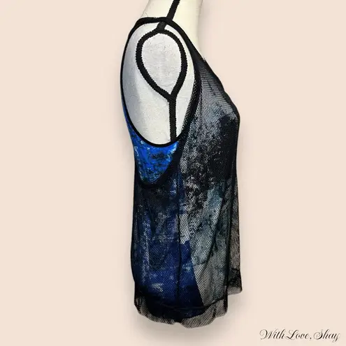 Helmut Lang NWOT  Tryst print fishnet overlay tank! - Image 4