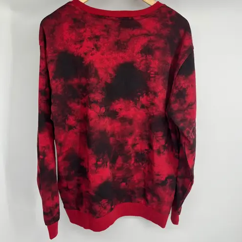 Friends Tie Dye Sweatshirt Red Black Crewneck Long Sleeve Sweatshirt Size L Size L