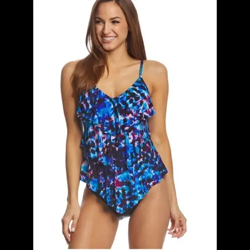 MAGICSUIT ULTRA VIOLET RITA TANKINI TOP. 8. NWT Blue