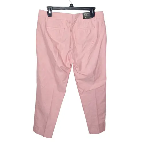 J Crew Factory city fit low rise skimmer pant in Oxford cotton size 8 White