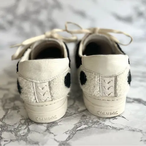 Soludos Yin Yang Women’s Platform Leather Sneakers Sz 9 White Black