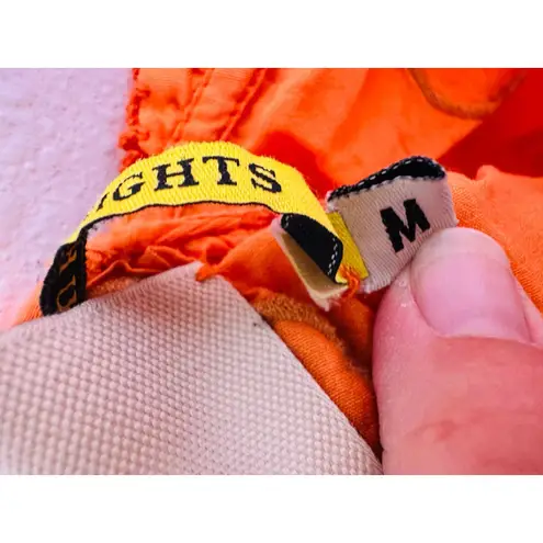 CHUFY Orange White Design Cupro Blend 3/4 Sleeves Lucia Maxi Dress Size Medium