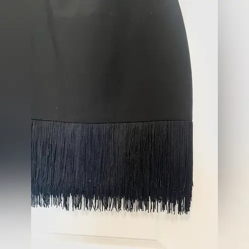 Likely Melly Fringe Mini Dress in Black