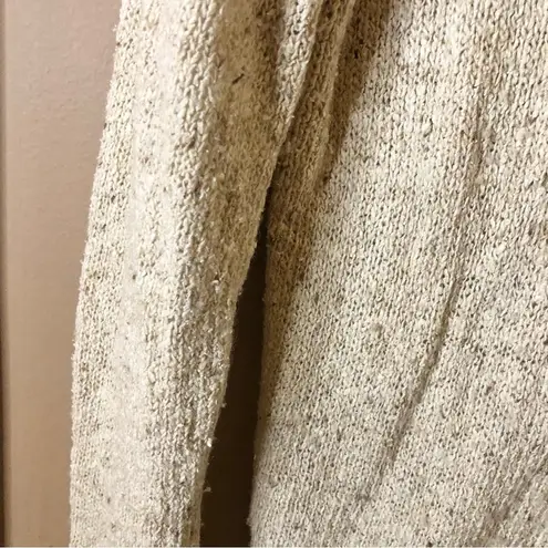 Breckenridge Wool Silk Button Front V Neck Cardigan Heather Sweater Tan Medium
