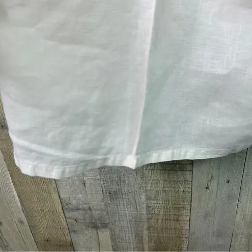 Bryn Walker Bryan Walker Large Linen Cream Color Cropped Pants w/Pockets Stretch Waistband