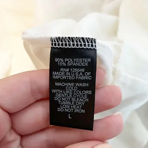 Aviator Nation Crewneck Stripe Velvet Velour Pullover Sweatshirt White Large