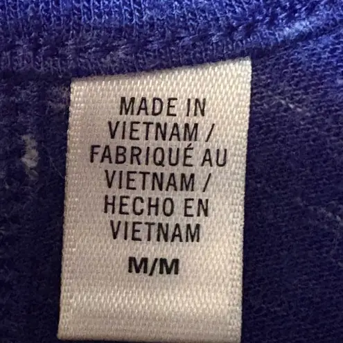 Victoria Sport Size M Blue Relaxed Sleeveless Tank Top with cut out back.