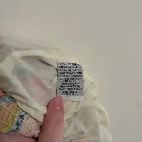 Johnny Was Mariah Printed Smock-Waist Wide Leg Pull-On Pants