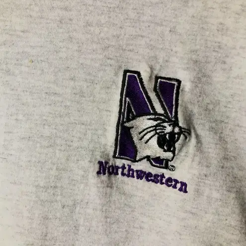 Russell Athletic Northwestern University Wildcats T Shirt Vintage Gray Extra Small XS Football