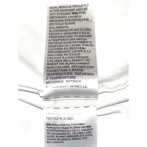 Chico's Tropical Print Coastal Lightweight Skort Built In Shorts Stretch Fabric 3