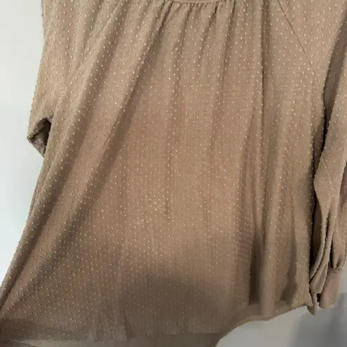 Twenty Second Light Brown Long Sleeve Top Women's Approx Size Large Modest