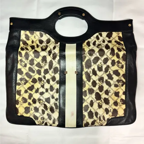 L.A.M.B. Vintage Leopard Cheetah Print Carlisle Purse/Clutch