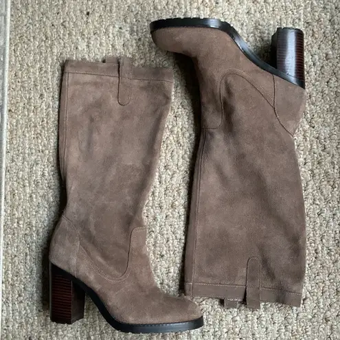 LAUREN RALPH LAUREN Devona Suede Leather Heeled Boots Womens Size 6