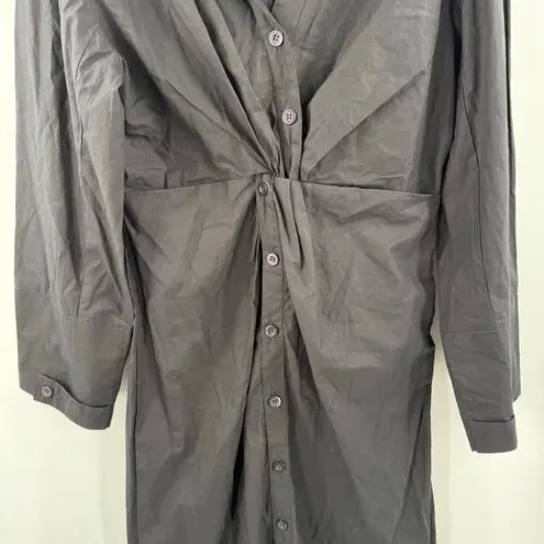 Modern Citizen Taylor Dress Size Large NEW Off Shoulder Shirt Midi Black NWOT