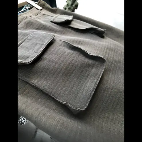 Y2k rubberized camo mini skirt Green