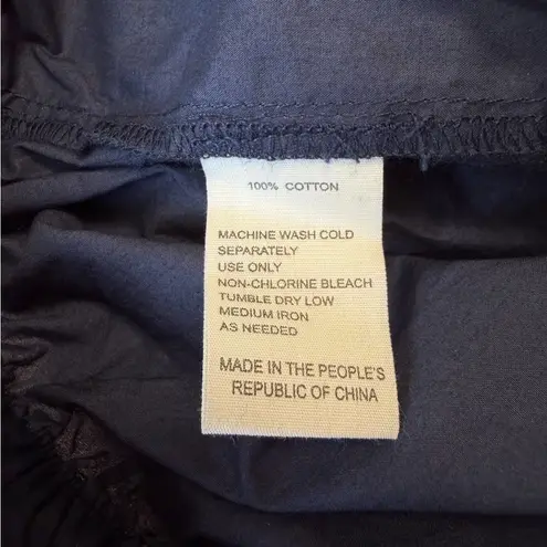 TROVATA Lucille Poplin Cotton Shorts Navy Blue Small