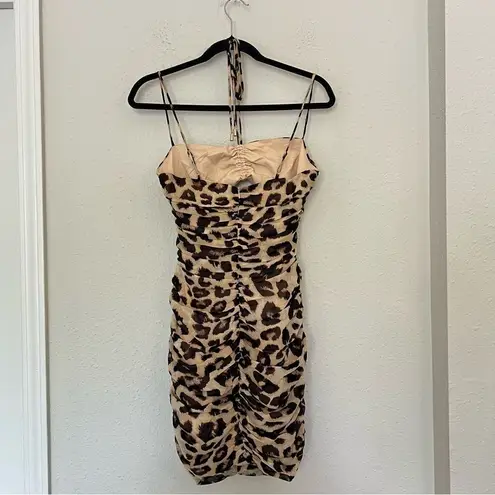 RUNAWAY THE LABEL Acadia Leopard Mini Dress NEW Size Small