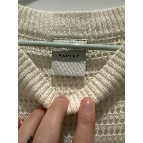 Varley Corvallis Short Sleeve Knit Womens Sweater Shirt Drawcord Size XS