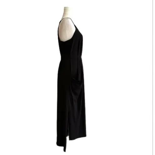 BCBGeneration  Midi Dress Sleeveless Draped Pockets Crossover Dress Size Small