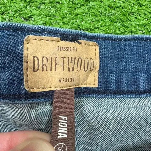 Driftwood  Fiona Embroidered Denim Jeans Size 28 Western Cowgirl Bootcut Flare