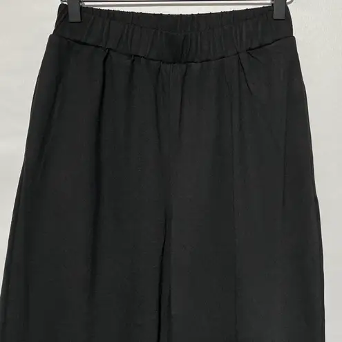 Area Stars New Wide Leg Knit Pants Pull On High Rise Long Pant Black Size Small