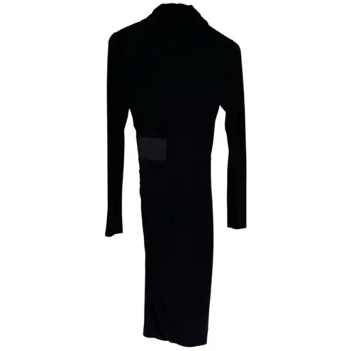 All Saints Black Swinton Long Sleeve Dress in Black size 4 Flattering Cocktail