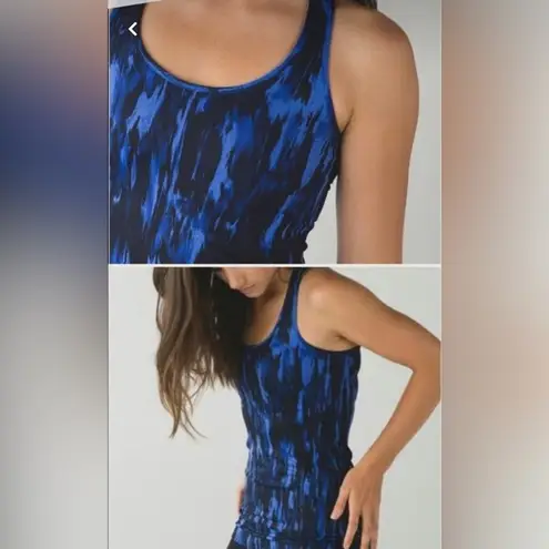 Lululemon  | Cool Racerback Women's Tank Top |Cobalt Blue/Black | Size 4