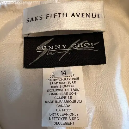 Sunny Choi Saks Fifth Avenue Blazer Jacket Embroidered Sequin Mandarin Collar 14