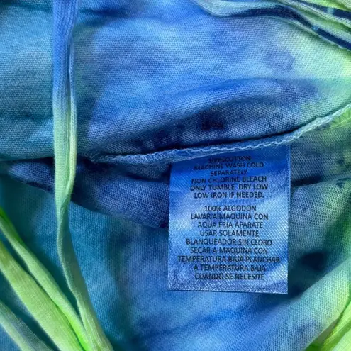 Beach By Exist Blue & Green Tie-Dye Swirl 'Key West Florida' Fringe-Hem Tank