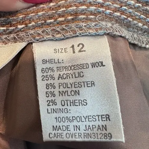 Grand Tier Vintage Wool Blend Pencil Skirt Size 12