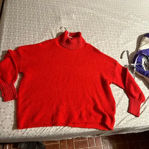 Aerie NWT Offline By  Chillside Turtleneck Sweater, red, 29” p2p