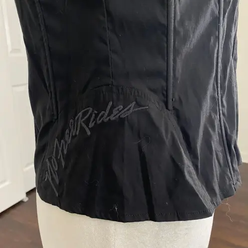 Gothic Goth Harley Davidson Black Zipper Grunge Biker Corset Camisole Top M NWT Size M