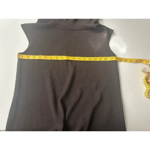 Land’s End Women’s Sweater Dress 100% Merino Wool Cowl Neck Size M Dark Brown Size M
