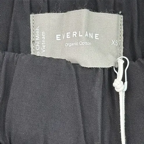 Everlane NWT  Black Wide Leg Organic Cotton Relaxed Elastic Waist Pants Size XS