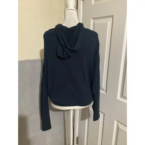 prAna Navy Blue Unwind Lounge Hoodie Sweatshirt Pullover Drawstring Pocket S