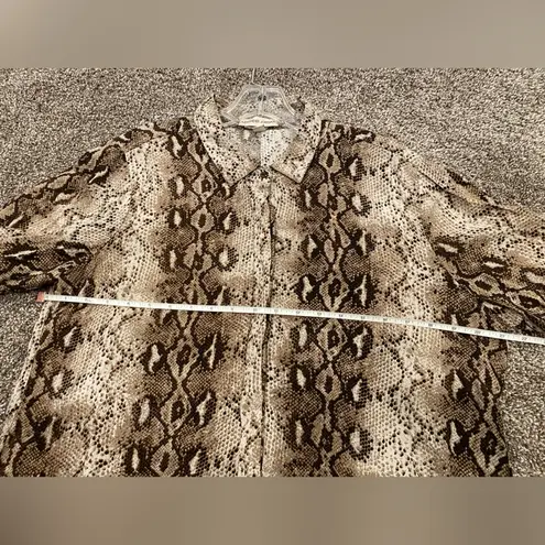 Alexander Jordan Snake Skin Flowy Top Animal Print Black Size XL