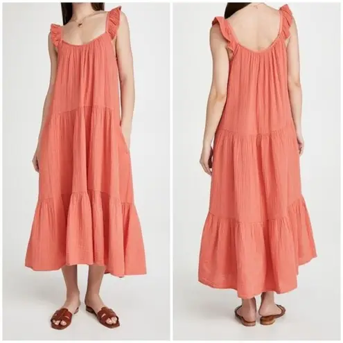 Paprika 💕XIRENA💕 Rumer Tiered Gauze Cotton Maxi Dress ~  Large