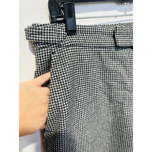 OFFICINE GÉNÉRALE Black White Houndstooth 100% Wool Celeste Pants size 42